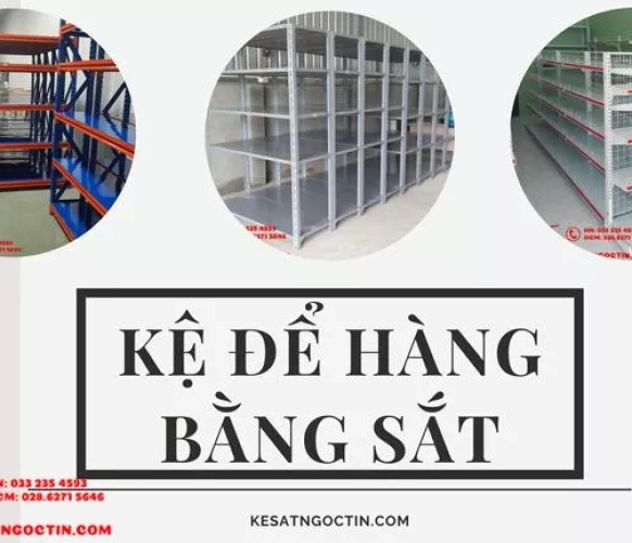 Kệ để hàng bằng sắt bền chắc phù hợp lưu trữ hàng nặng nhẹ