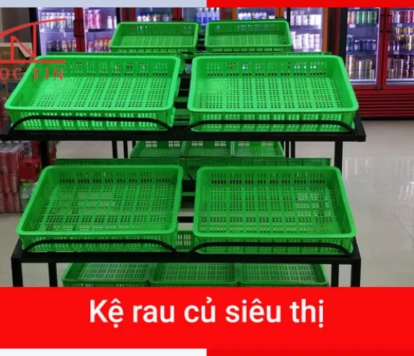 Kệ rau củ siêu thị rẻ và bền nhất tại TPHCM và Hà Nội