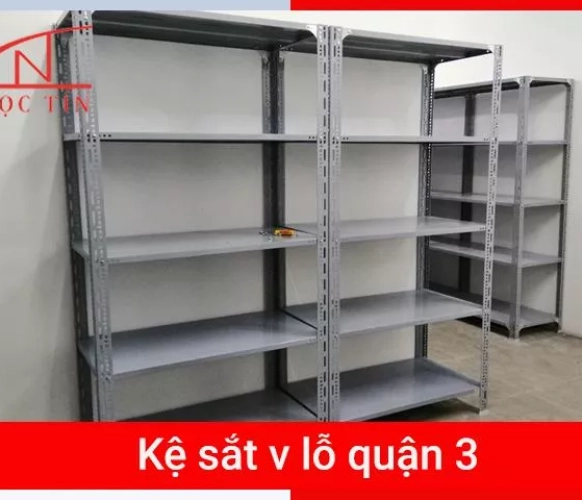 Kệ sắt v lỗ tại quận 3 chất lượng cao giá rẻ chống gỉ TPHCM