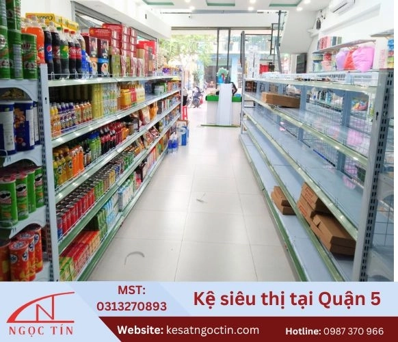 Kệ siêu thị tại quận 5 giá RẺ tại xưởng bảo hành 2 năm