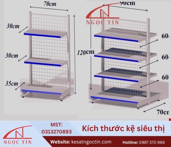 Kích Thước Kệ Siêu Thị Tiêu Chuẩn Cho Hàng Hoá 2024