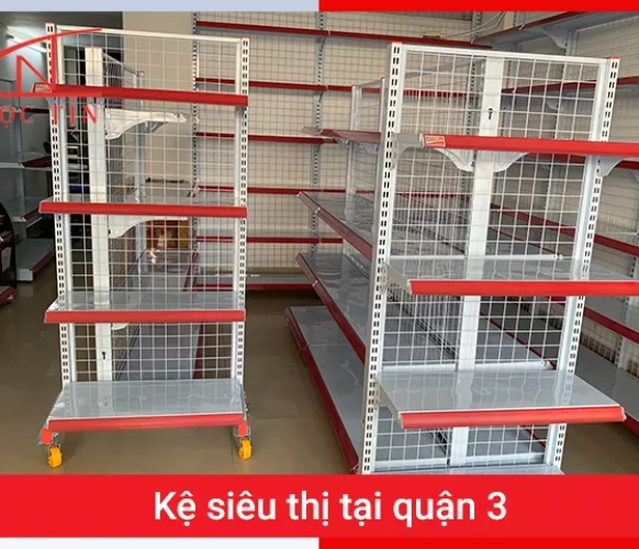 Kệ siêu thị đa dạng mẫu mã và chất lượng tại Quận 3
