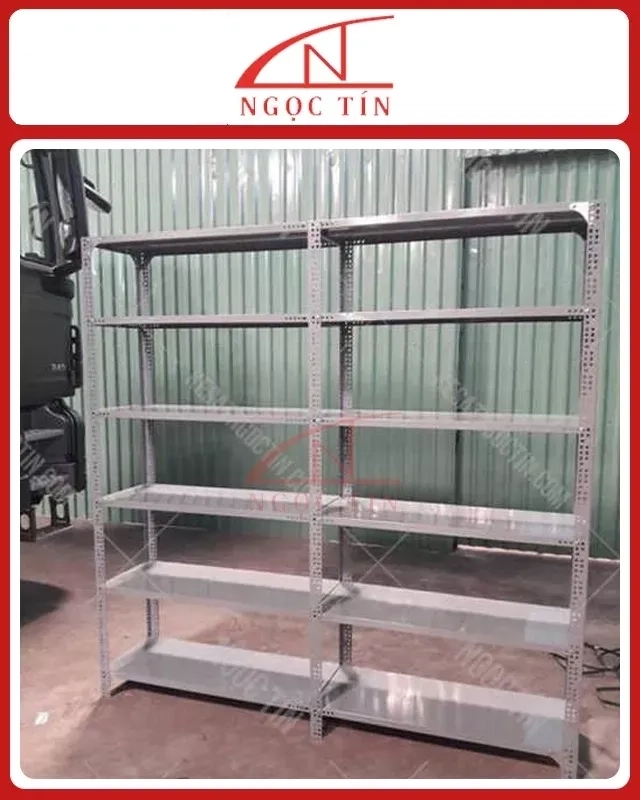 Kệ Sắt V Lỗ 6 Tầng NTKSVL76 Dài 1.2m x Rộng 0.4m x Cao 2.4m