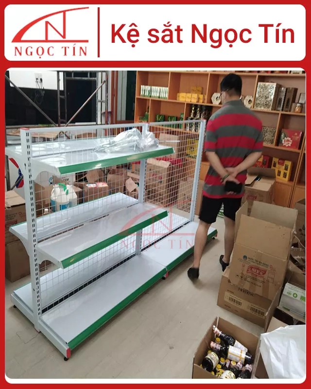 Kệ Đôi Lưng Lưới 3 Tầng NTKST35