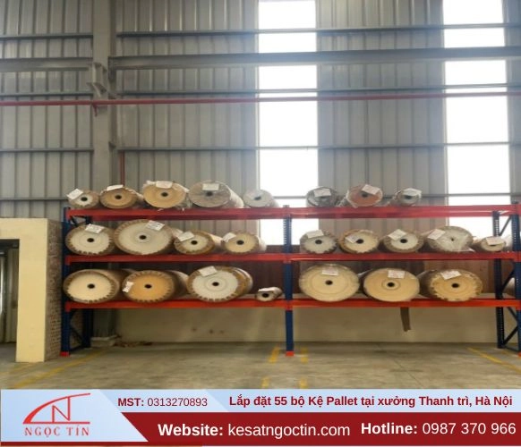 Lắp đặt 55 bộ Kệ Pallet tại Xưởng Thanh trì, Hà Nội
