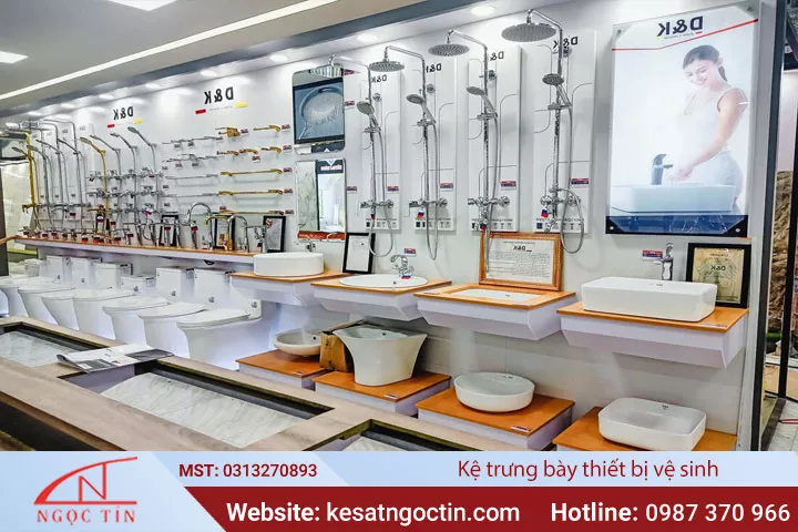 Các mẫu kệ trưng bày thiết bị vệ sinh BỀN ĐẸP nhất hiện nay