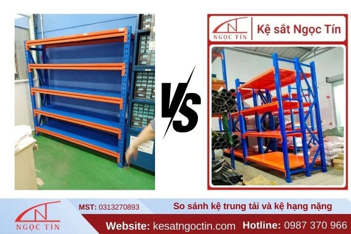 So sánh kệ trung tải và kệ hạng nặng chọn loại nào PHÙ HỢP